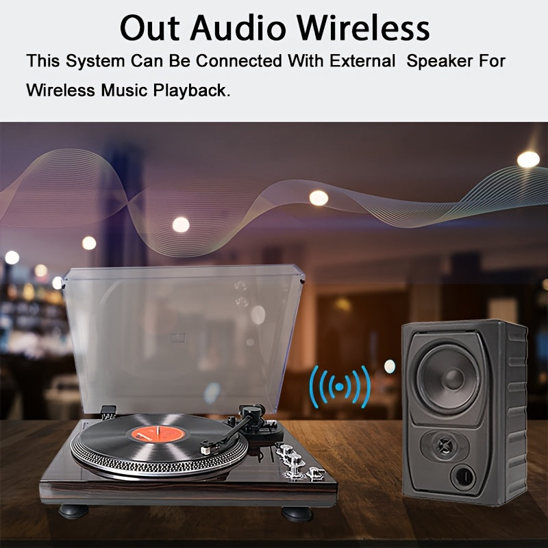 Retro Vinyl Record Player - Belt-Driven, 33/45 RPM with Replacement Needle & Belt Accessory Kit -Recordshaven