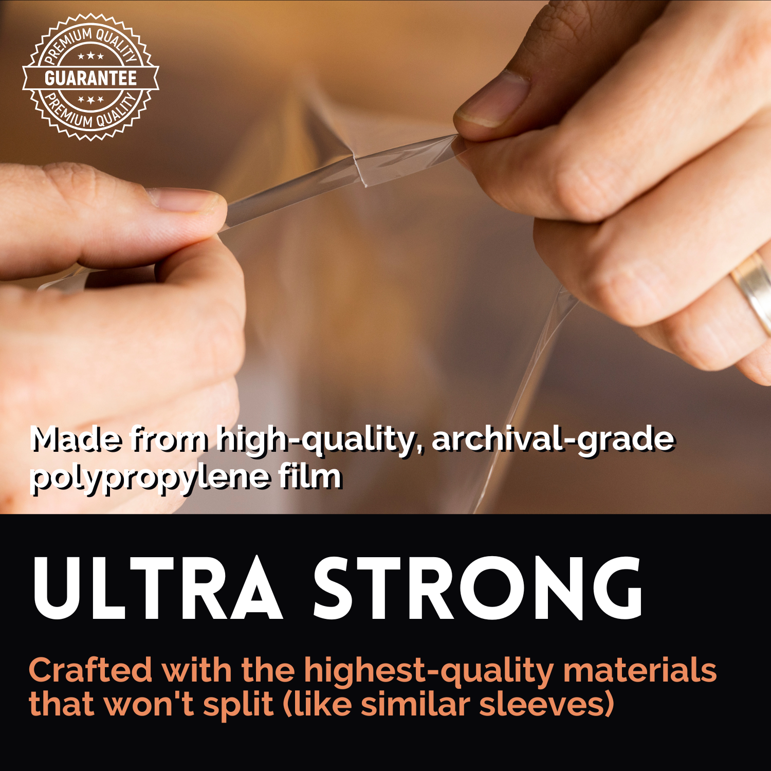 100 Pack 12" Vinyl Record Outer Sleeves (Slim Size)