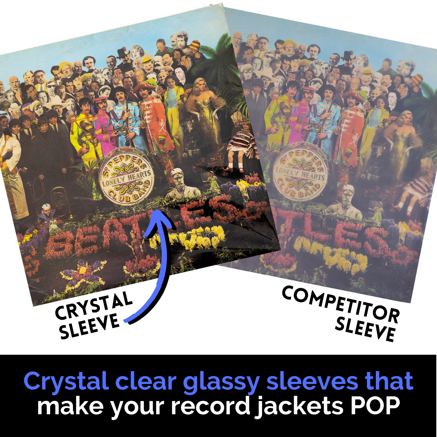 400 Pack Clear 12" Record Outer Sleeves (Plus Size)