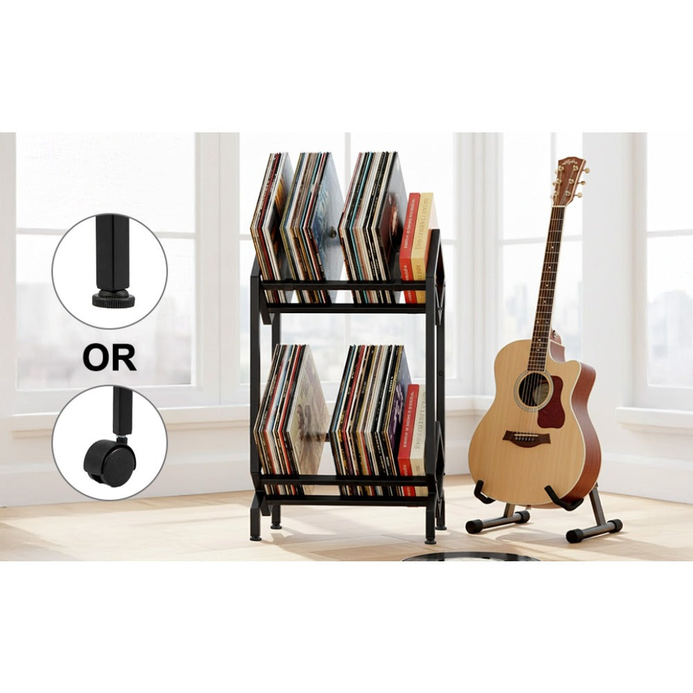 Multi-Purpose Freestanding Shelf for Records, CDs, Books & Magazines -Recordshaven