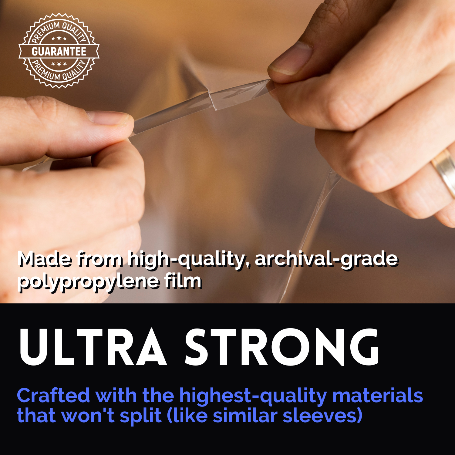 100 Pack 12" Vinyl Record Outer Sleeves (Plus Size)