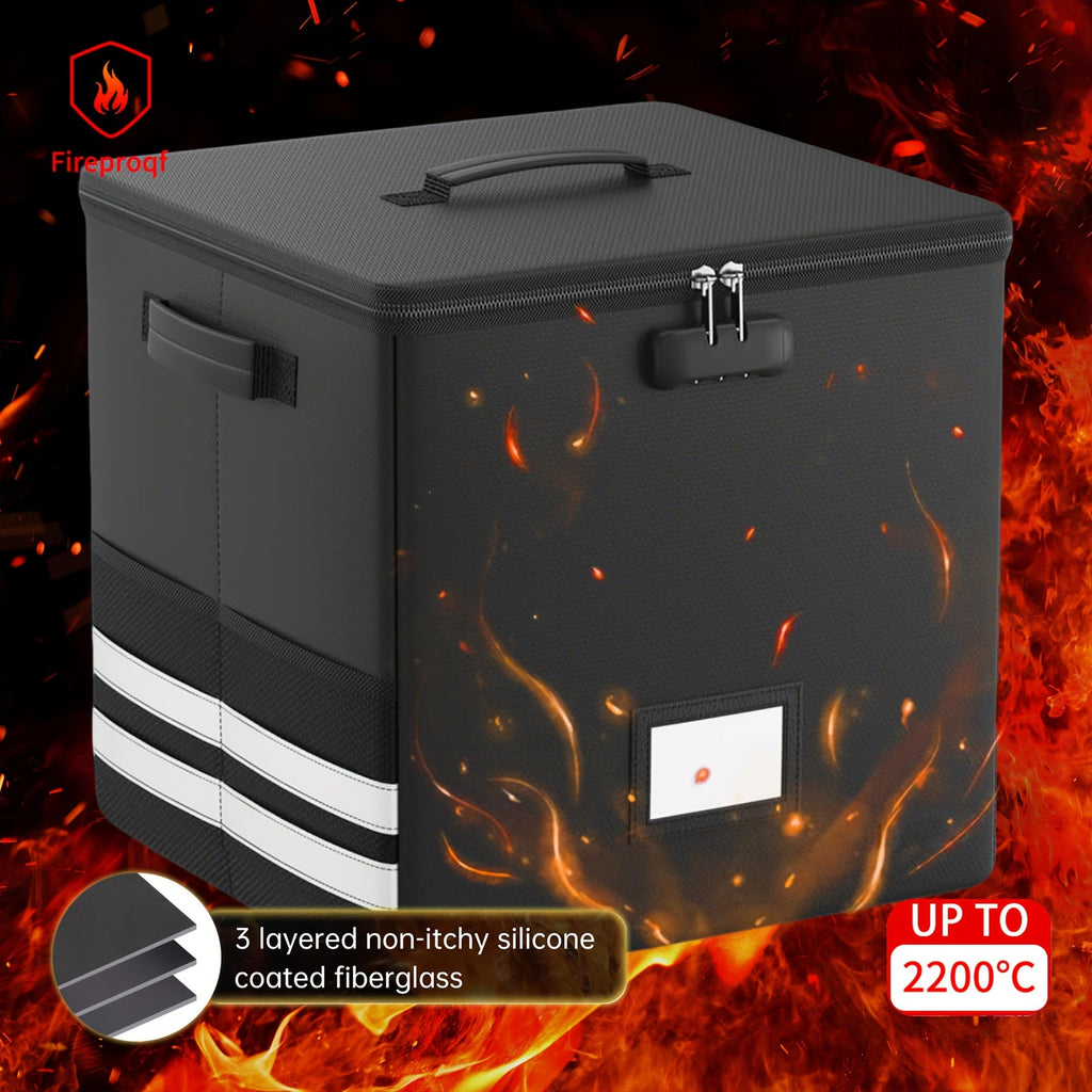 Collapsible Lockable Record Crate with Lid & Handles (100+ 12" LPs) -Recordshaven