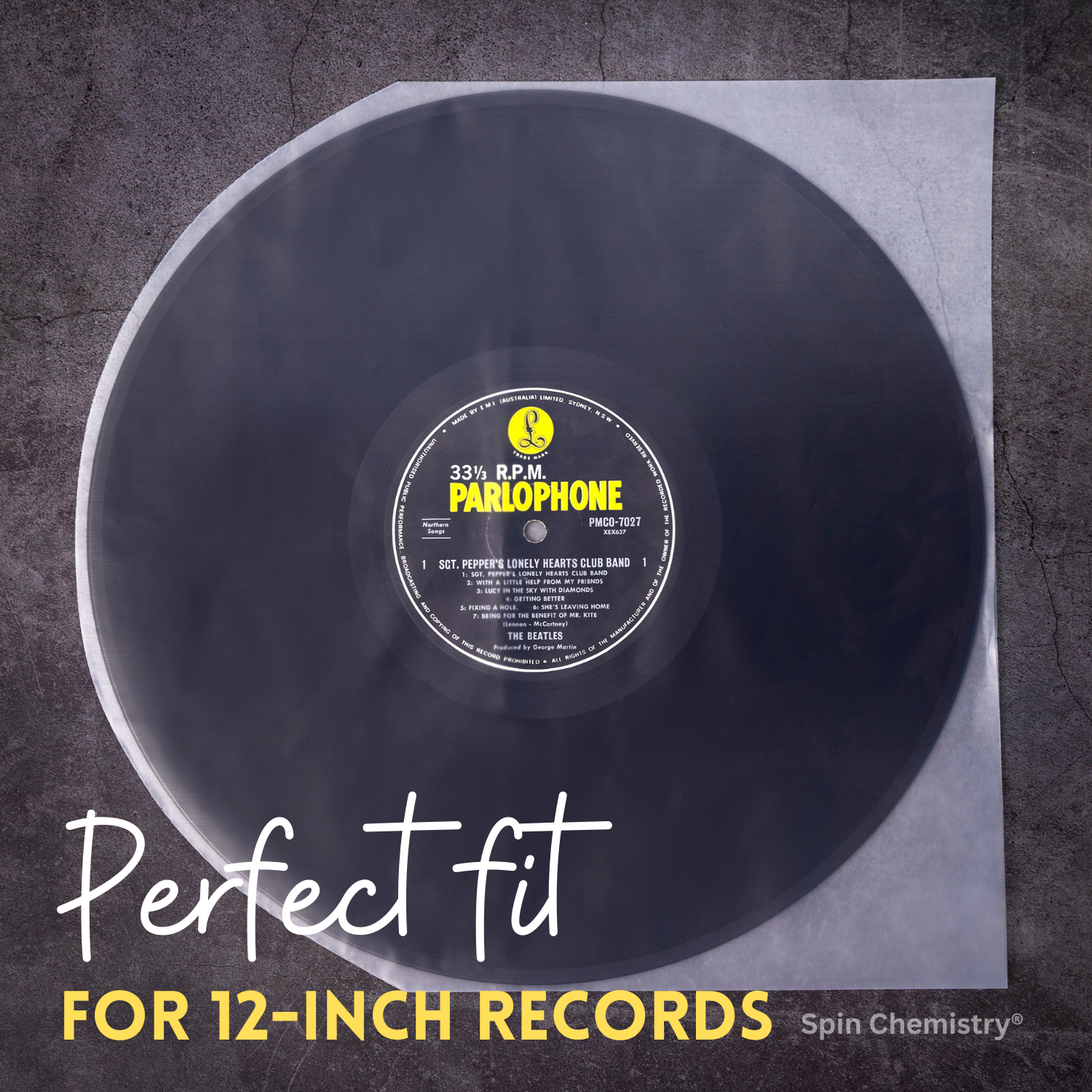 50 Pack of 12" Record Inner Sleeves (Half Moon)