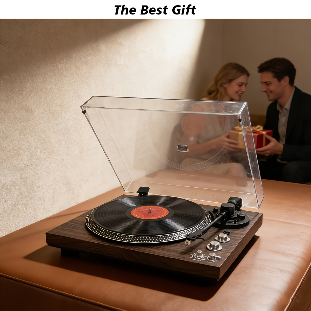 Vintage Wireless Belt-Driven Turntable - 33/45 RPM, Preamp, RCA Cable, British Plug (Ideal Christmas Gift) -Recordshaven