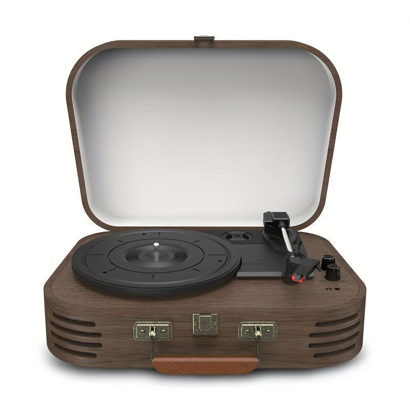 Maio A3 UK Vintage Belt-Driven Gramophone - 3-Speed Hi-Fi Turntable with Built-in/External Speakers -Recordshaven