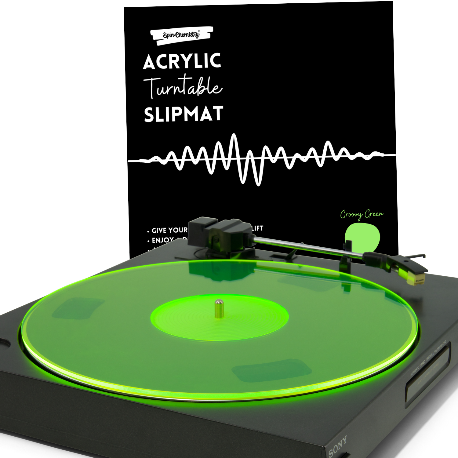 Acrylic Turntable Slipmat (Groovy Green)