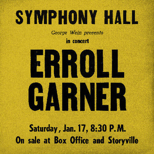 Erroll Garner: Symphony Hall Concert (Vinyl)