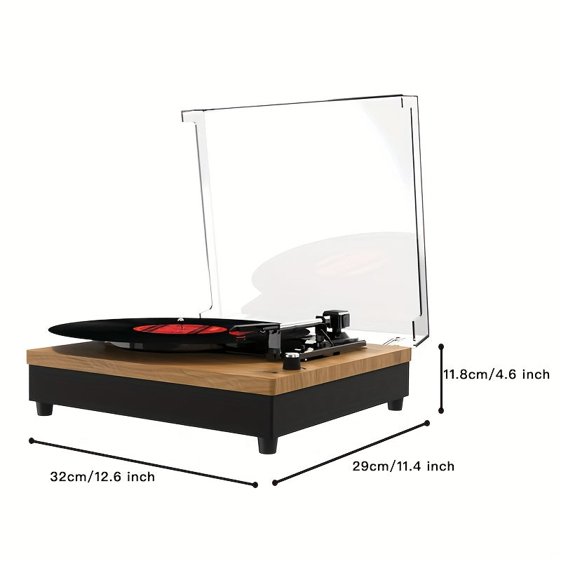 Maio E200Y Retro Gramophone - Belt-Driven Vinyl Player, Multi-Ports, Ideal for Parties & Gifts (Vinyl Records Not Included) -Recordshaven