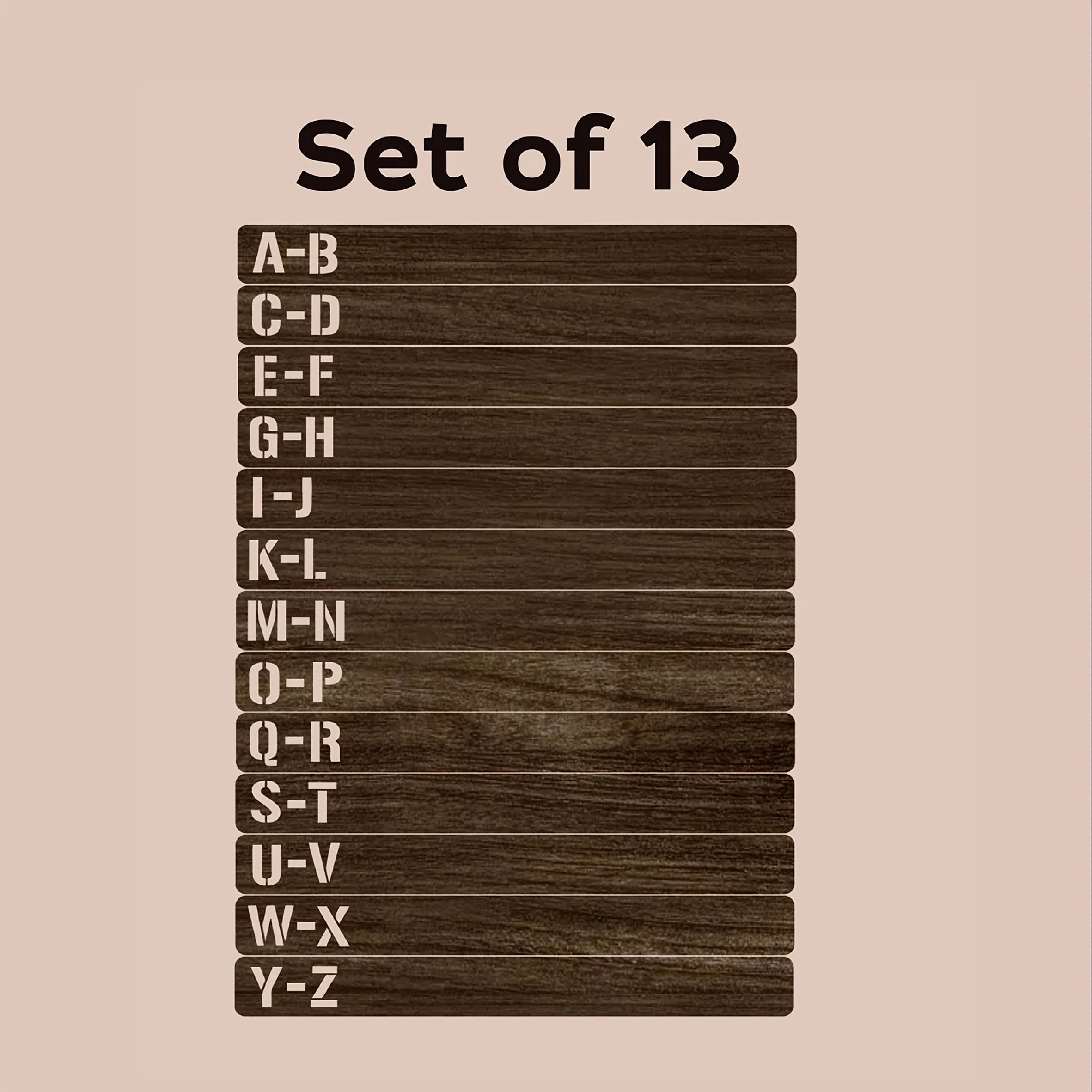 Handcrafted Wooden Vinyl Record Dividers with Letters -Recordshaven