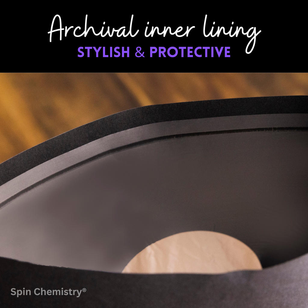 50 Pack of Craft Paper Record Inner Sleeves with Archival Poly Inner Lining (Black)