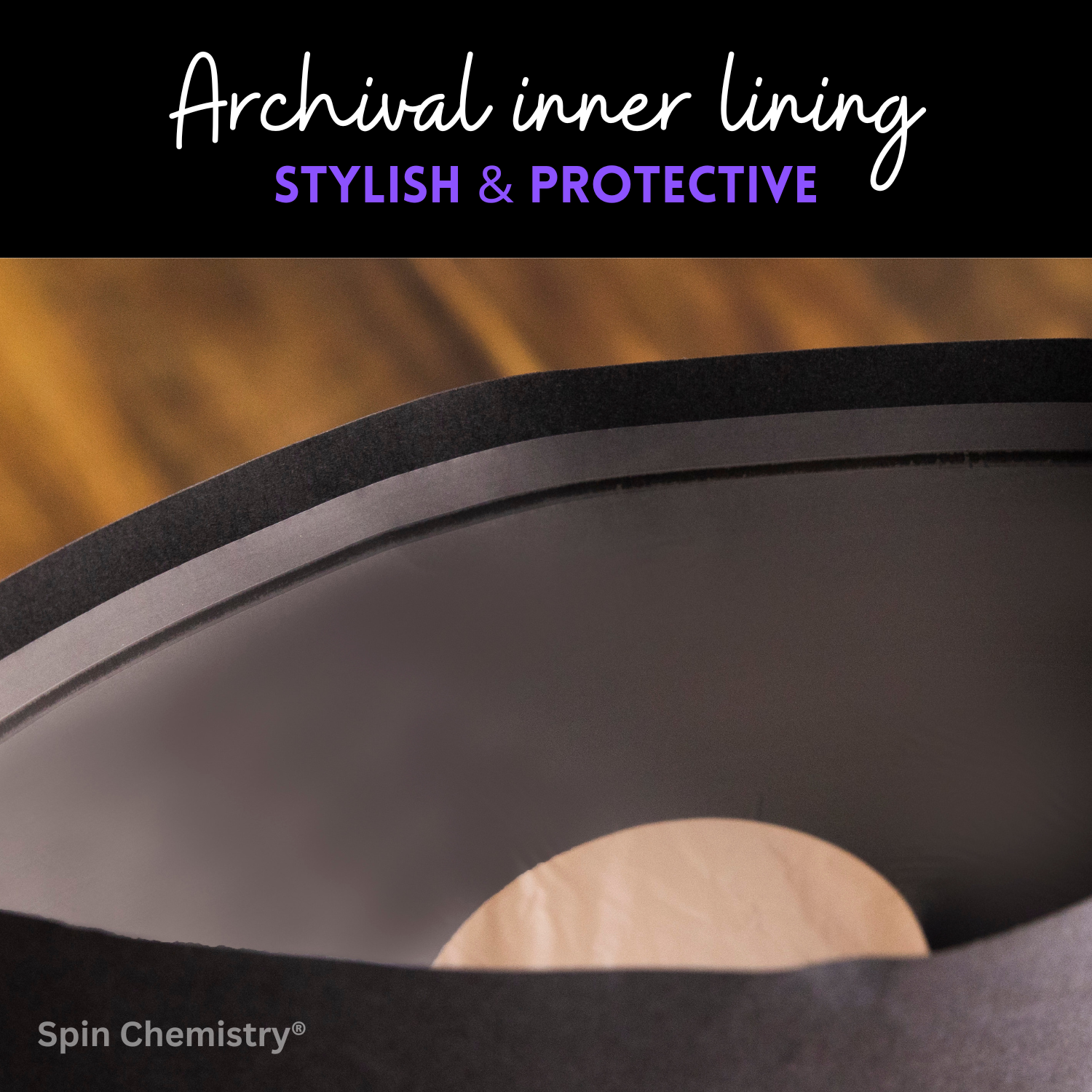 50 Pack of Craft Paper Record Inner Sleeves with Archival Poly Inner Lining (Black)