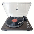 Dark Pine Belt-Driven Turntable - 33/45 RPM, Preamp, Aluminum Platter & RCA Line Out (Valentine Gift) -Recordshaven