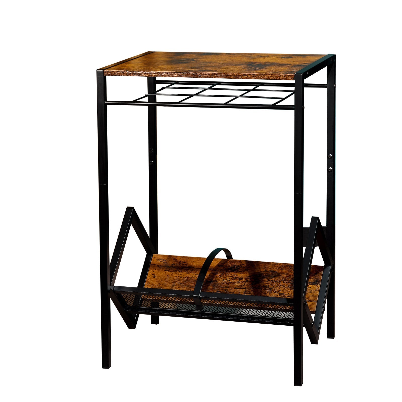 2-Tier Record Rack - Vintage Storage for Recording Studio & Decor -Recordshaven