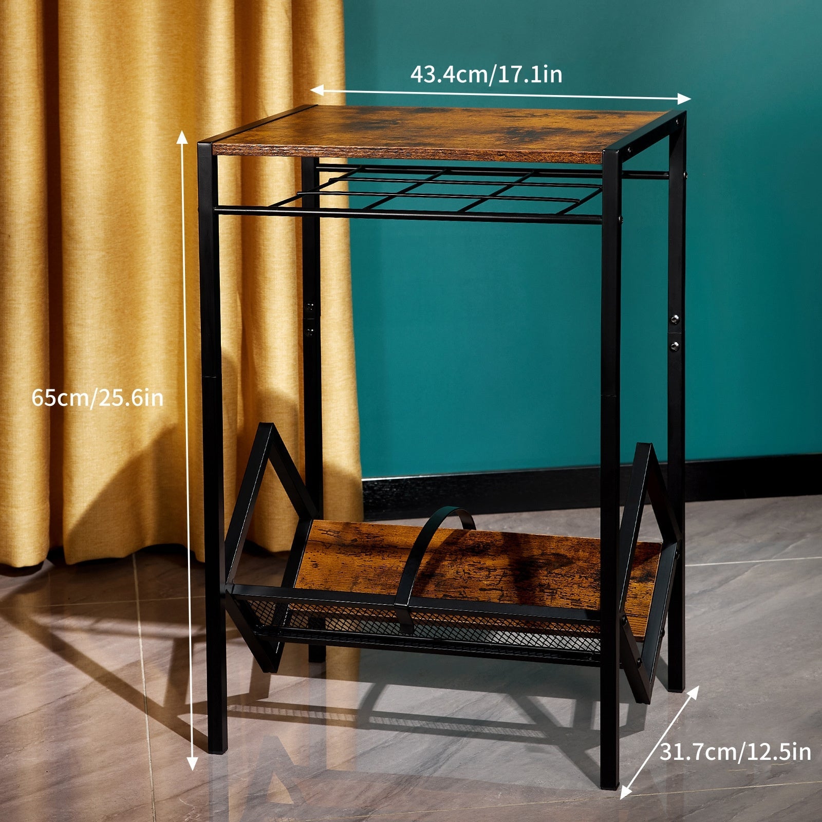 Wooden-Metal Frame LP Album Storage Organizer -Recordshaven