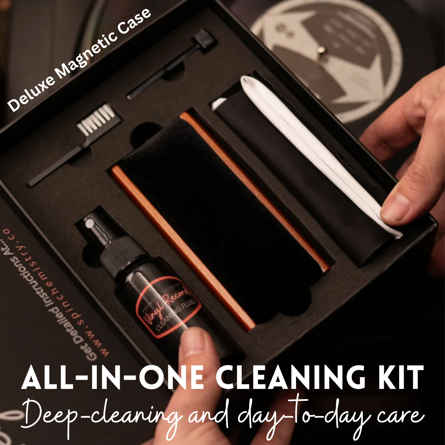 Vinyl Record Cleaning Kit (7-Piece Kit)