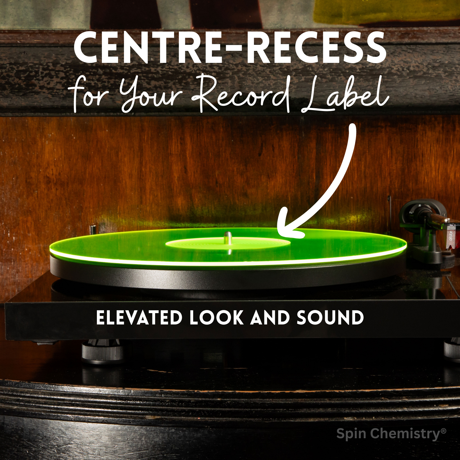 Acrylic Turntable Slipmat (Groovy Green)