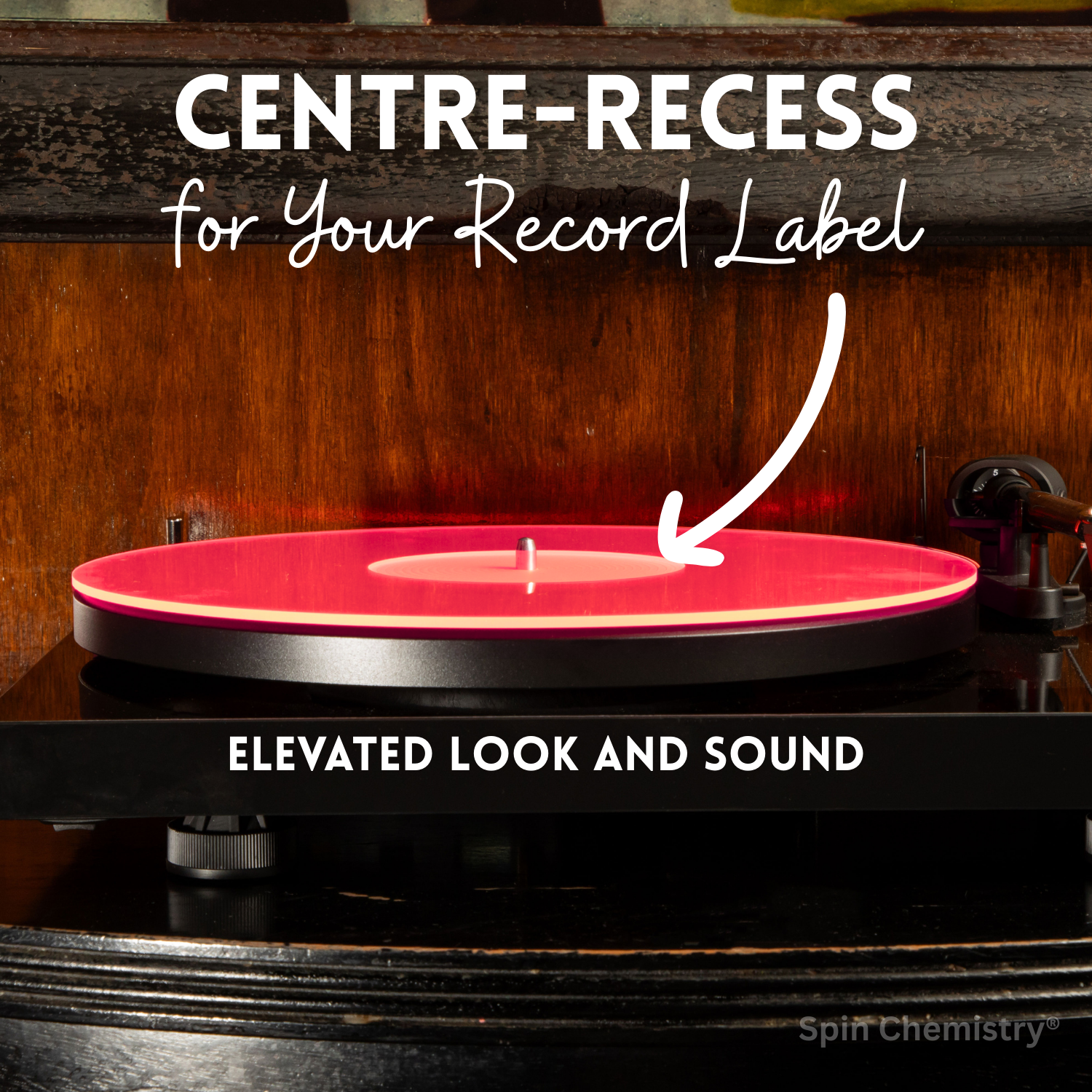 Acrylic Turntable Slipmat (Rebel Rose) Pink