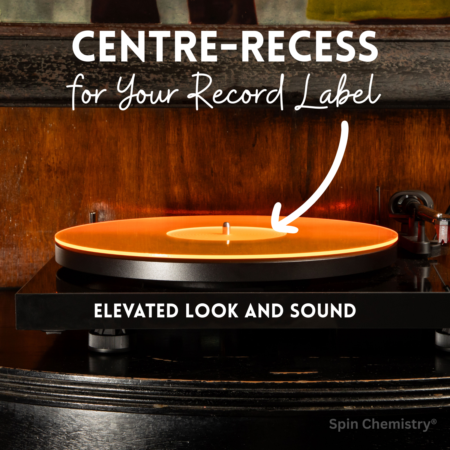 Acrylic Turntable Slipmat (Orange Crush)