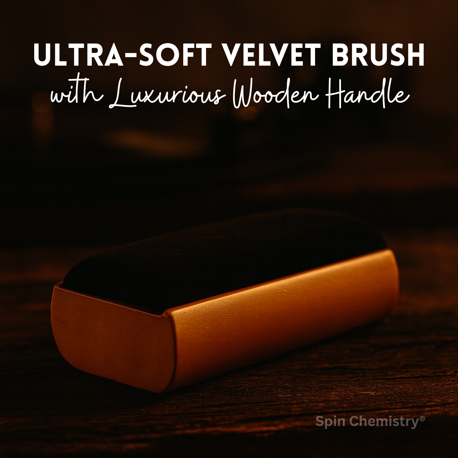 Large Pine Wood Soft Velvet Record Cleaning Brush