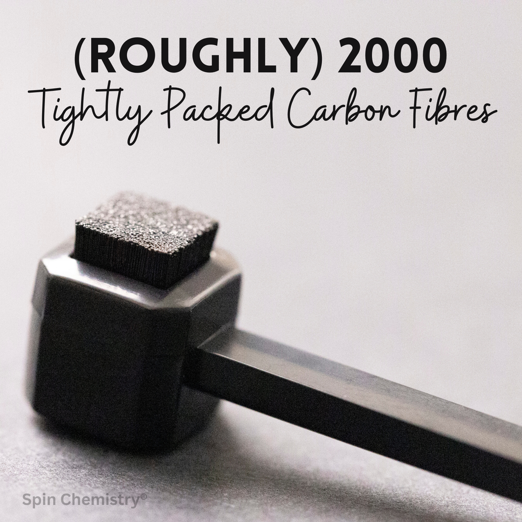 Carbon Fiber Stylus Brush for Turntable with Unique Friction Pad Matchbox