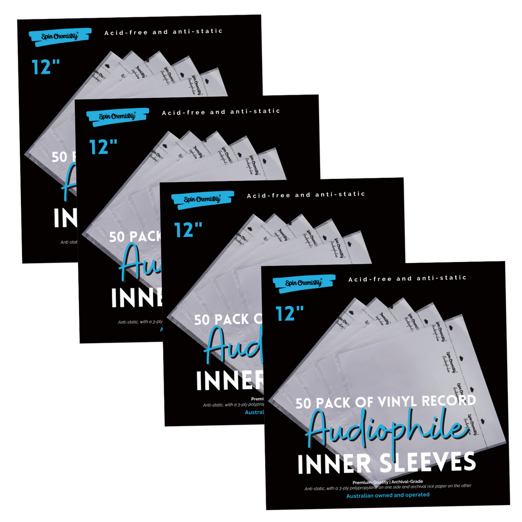 200 Pack Archival Grade 12" Record Inner Sleeves (Audiophiles)