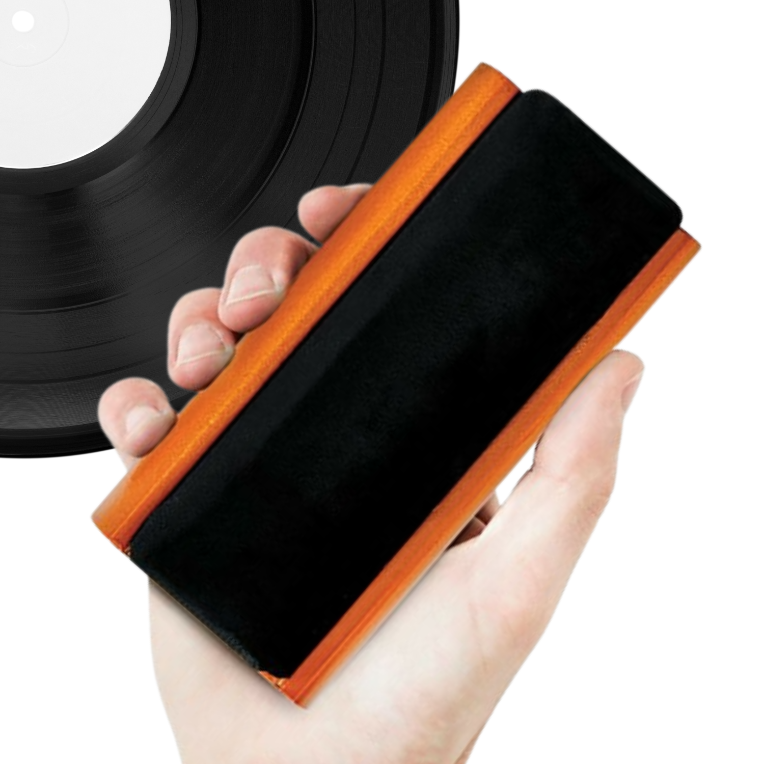 Large Pine Wood Soft Velvet Record Cleaning Brush