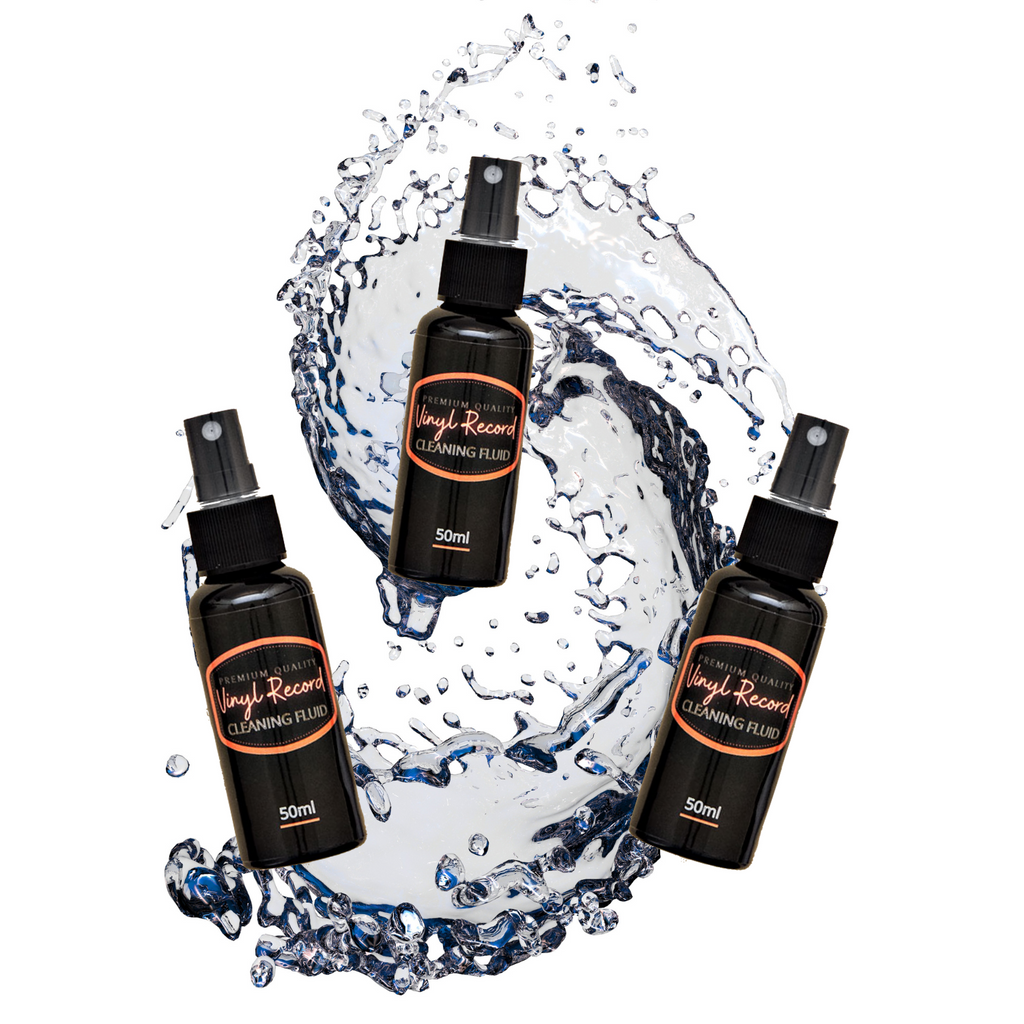 Vinyl Record Cleaning Fluid Kit - 3-Pack 50mL Fluid + Microfibre Cloth