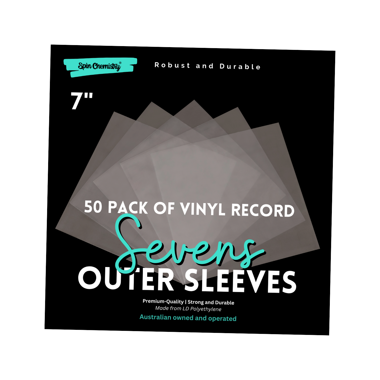 50 Pack of 7-inch Record Outer Sleeves (Sevens)