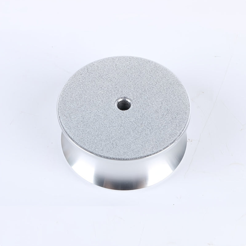 Polished Black & Silver Aluminum Alloy LP Record Weight (Anti-Vibration) -Recordshaven