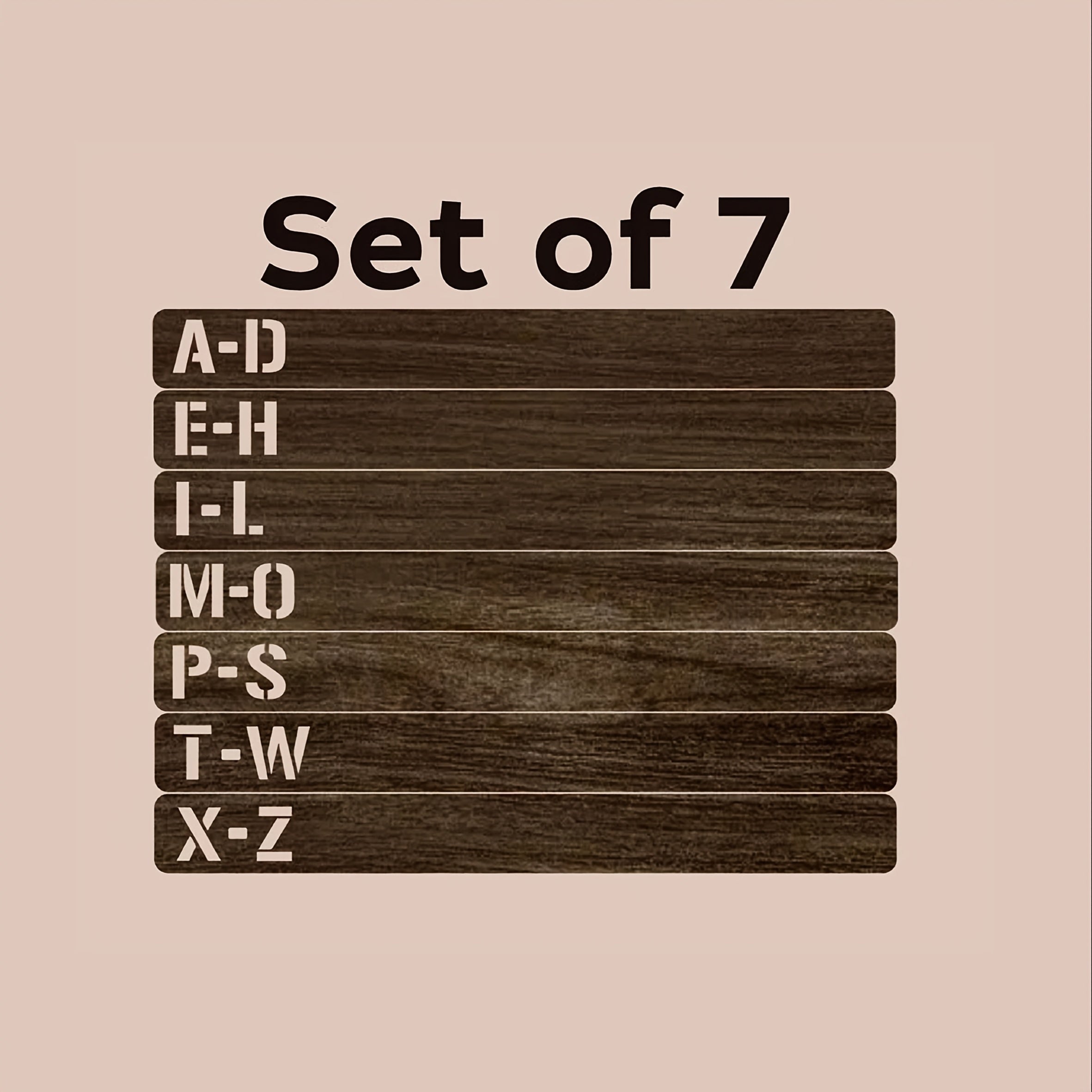 Handcrafted Wooden Vinyl Record Dividers with Letters -Recordshaven