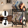 Mobile Multi-Tier Vinyl Record & CD Organizer (Quick Assembly) -Recordshaven