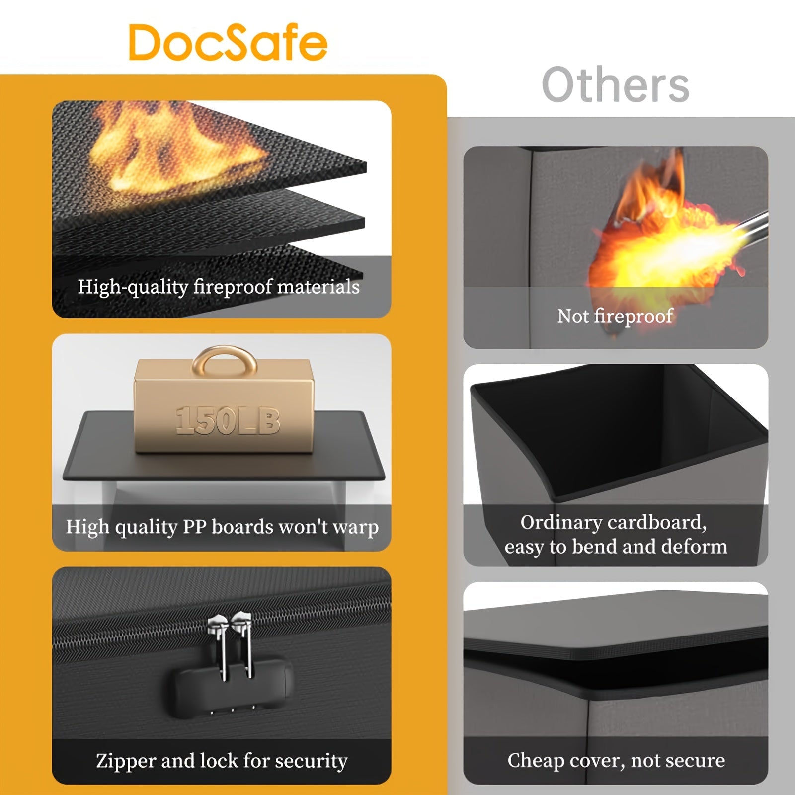 Collapsible Lockable Record Crate with Lid & Handles (100+ 12" LPs) -Recordshaven