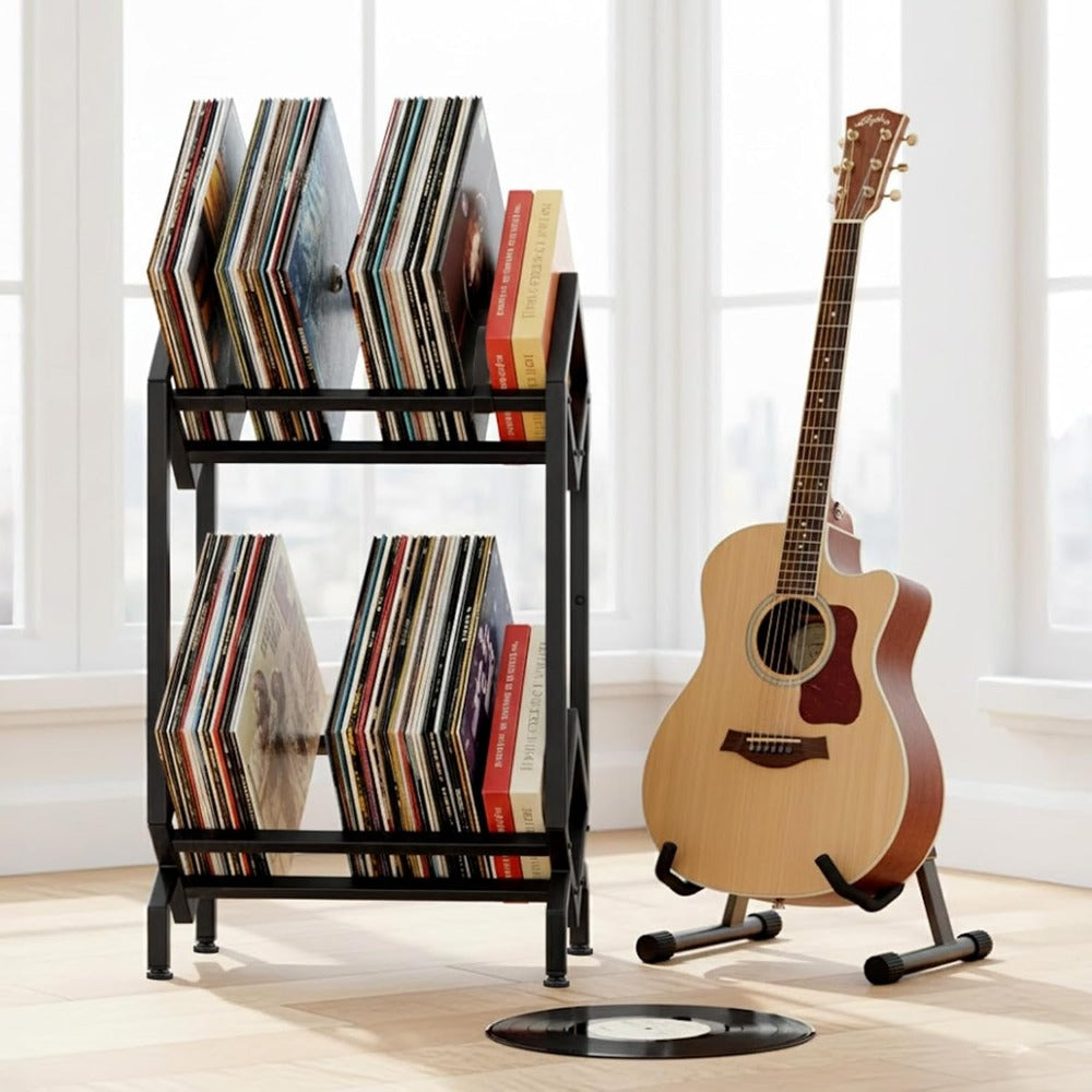 Multi-Purpose Freestanding Shelf for Records, CDs, Books & Magazines -Recordshaven