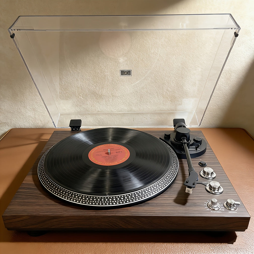 Vintage Wireless Belt-Driven Turntable - 33/45 RPM, Preamp, RCA Cable, British Plug (Ideal Christmas Gift) -Recordshaven