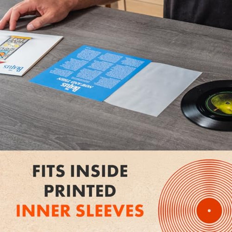 Archival-Grade HDPE Vinyl Inner Sleeves - Anti-Static Rounded Edge for 17.78cm 45 RPM Singles -Recordshaven